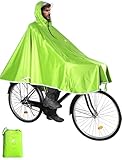 ANYOO Wasserdicht Radfahren Regen Poncho Portable Leichte Regenjacke Mit Kapuze...