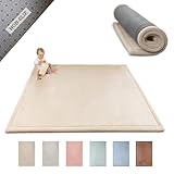 Hakuna Matte Wolkenweiche Spielmatte Baby 200x150x2,5cm, beige – Teppich für...