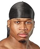 Shyne Silky Durag – Schwarz | Perfekt für Waves, Zöpfe und Locken | Premium...