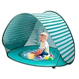 YANGUN Strandmuschel Pop Up, Baby Strand Zelt mit Trennbarer Pool, UV-Schutz...