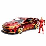 Jada Toys, 253225003 Marvel Iron Man 2016 Chevy Camaro SS, 1:24 Modellauto inkl....