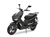 Motorroller BAD s Mattschwarz 50ccm 45 kmh Moped Sportlich Scooter