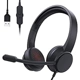 syndesmos USB Headset mit Mikrofon, Stereo-Headset Noise Cancelling Mikrofon,...