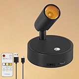 Dehobo USB Aufladbar Akku Spotlight mit Fernbedienung - Wandspots 3...