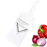 DWFYOI Gemüseschneider,1 Stück Dick-/Dünnschneider mit Restehalter –...