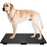 Tierwaage für große Hunde, 80 x 50 cm, Veterinärwaage mit Anti-Rutsch-Matte,...