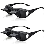 2er Set Fernseh Lese Winkelbrille 90 Grad Blick Prismabrille Fernsehbrille...