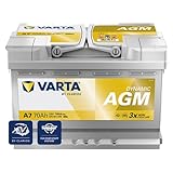VARTA Automotive DYNAMIC AGM (A7) 12V 70Ah 760A - Nassbatterie für Start-Stopp...