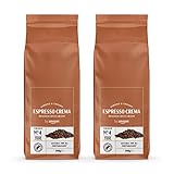 by Amazon Espresso Crema Röstkaffee Ganze Bohnen, 1kg (2 Packs of 500g),...