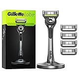 Gillette Labs Nassrasierer Herren, Rasierer mit Reinigungs-Element + 5...