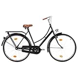 vidaXL Hollandrad 28 Zoll, Hollandfahrrad mit batteriebetriebenem Licht, Fahrrad...