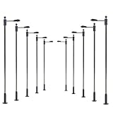 Evemodel LQS09W 10 STK. Peitschenlampen LED 82mm Spur H0 Straßenlampen Flexible Höhe 3v 12v NEU