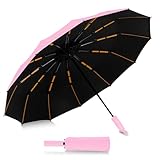 MSIHEY Sturmfester Automatik-Reiseschirm Mit 12 Rippen - Großer...