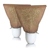 BigDean 2er Set XXL Winterschutz Kübelpflanzensack 120 x 180 cm BRAUN...