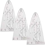 3 Stück Parabelschablone Mathe, Parabel Zeichenschablone Parabel Schablone, Die...