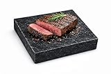 SLATEEX Naturstein Grillstein, Schwarzer Speckstein Hot Stone, Heißer...