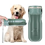 AiQInu 520ML Hunde Trinkflasche, 180° Faltbare Hund Katze Haustiere...