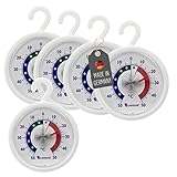 Lantelme 5 Stück Kühlschrank Thermometer Set mit Haken zum aufhängen auch...