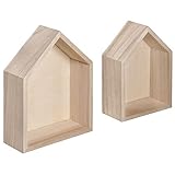 RAYHER HOBBY RAYHER HOBBY Rayher 62696000 Holz Rahmen-Häuser, 2 Stück, FSC Mix...