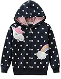 EULLA Kinder Mädchen Zip Up Hoodie Sweatjacke Kapuzenjacke Kapuzenpullover...