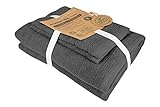 BLUE MOON Bio-Handtücher - Handtuchset aus 100% natürlicher Bio-Baumwolle -...