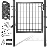 KESSER® Gartentor Premium Gartentür aus Metall verzinktem Stahl, Gartentür...