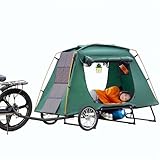 Jagahaha Fahrradanhänger Zelt, Faltbarer, wasserdichter Fahrradwohnwagen mit 16...