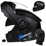 BYGMWEP Klapphelm mit Bluetooth, Integriert Motorradhelm, ECE Zertifiziert...