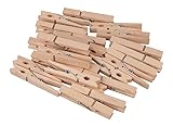 Rayher Wäscheklammern, Holz, 7,2 cm, 24 Stück, natur, unbehandeltes Holz, FSC...