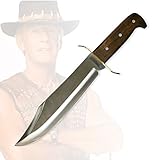 Jagdmesser Outdoormesser Bowiemesser im Stil Dundee (794) mit Lederetui und...