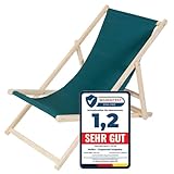 Melko Holzliegestuhl klappbar Sonnenliege Holzliegestuhl Klappliege Strandstuhl...