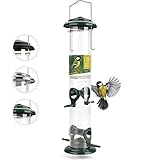 wildtier herz I Körner Vogelfutterspender 38cm – aus rostfreiem Metall, Vogel...
