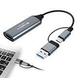 Video Capture Card, 4K USB 3.0 HDMI auf USB C/A Audio Capture Karte 4K 30Hz...