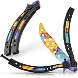 MAJESTY FOREST® Butterfly Trainer im CSGO-Stil – Edelstahl Balisong Trainer...