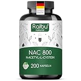 Raibu NAC 800 Kapseln hochdosiert (200 Kapseln x 800mg) I NAC Acetyl L-Cystein...