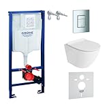Grohe Vorwandelement inkl. Drückerplatte chrom + Lavita Wand WC Sofi ohne...