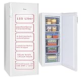 Amica Gefrierschrank Weiß Tiefkühltruhe 155 Liter | 4 Schubladen und 2 Fächer...