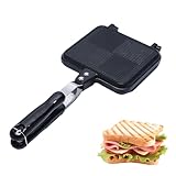 Doppelseitige Bratpfanne, Breakfast Sandwich Maker mit Griff Nonstick Grill...