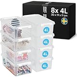 SmartStore - 8x Aufbewahrungsbox mit Deckel Classic 3.6L (30x19x11cm) |...