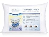 Mediflow Original Fiber Wasserkissen - Verstellbares Kissen zur Linderung von...