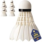 BEST SPORTING Badminton Bälle Set – 6er Federbälle aus Nylon oder echten...