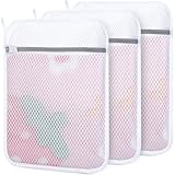 Dntorx 3 Stück Wäschesäcke mit Wabenstruktur, 30 x 40 cm Wäschenetz für...