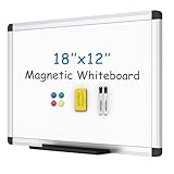 VIZ-PRO Magnetisches Whiteboard/Trockenabwischbares Board, 45 x 30 cm, inklusive...