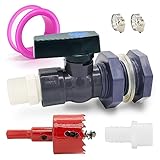 Regentonne Zapfhahn Set PVC Regentonnen Ventile (25mm+16mm) mit...