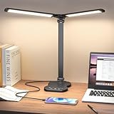 Aisutha Schreibtischlampe led,Double Arm Schreibtischlampe mit 5 Farben＆10...