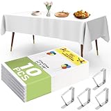 YSOOUA Einweg Tischdecke Weiß Tischtuch Rechteckig Tischdecken 10 STK...