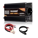 Yinleader Wechselrichter 500W /1000W DC 12V auf 230V AC und 1 EU Steckdose 2 USB...