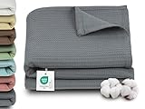 ZOLLNER Kuscheldecke in 150x200 cm - knitterarme und atmungsaktive Couchdecke in...