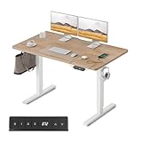 FEZIBO Höhenverstellbarer Schreibtisch mit USB-A und USB-C-Ladeanschlüssen,...