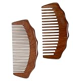 Sandelholz Holzkamm, Breiter Zahnkamm und Feine Zahnung Kamm Antistatisch...